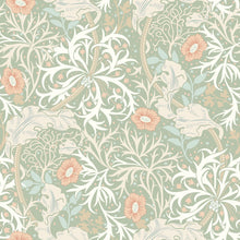 HWA1103W Seaweed Garden Sage & Apricot Wallpaper by Hoopla Walls