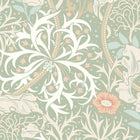 HWA1103W Seaweed Garden Sage & Apricot Wallpaper by Hoopla Walls