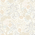 HWA1104W Seaweed Garden Linen Wallpaper by Hoopla Walls