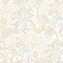 HWA1104W Seaweed Garden Linen Wallpaper by Hoopla Walls