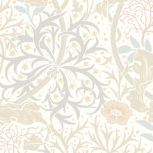 HWA1104W Seaweed Garden Linen Wallpaper by Hoopla Walls