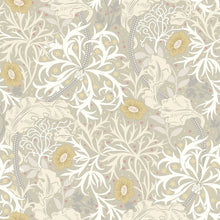 HWA1105W Seaweed Garden Fossil Grey Wallpaper by Hoopla Walls