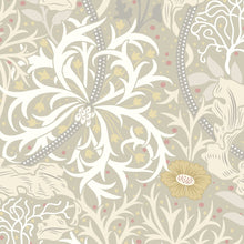 HWA1105W Seaweed Garden Fossil Grey Wallpaper by Hoopla Walls
