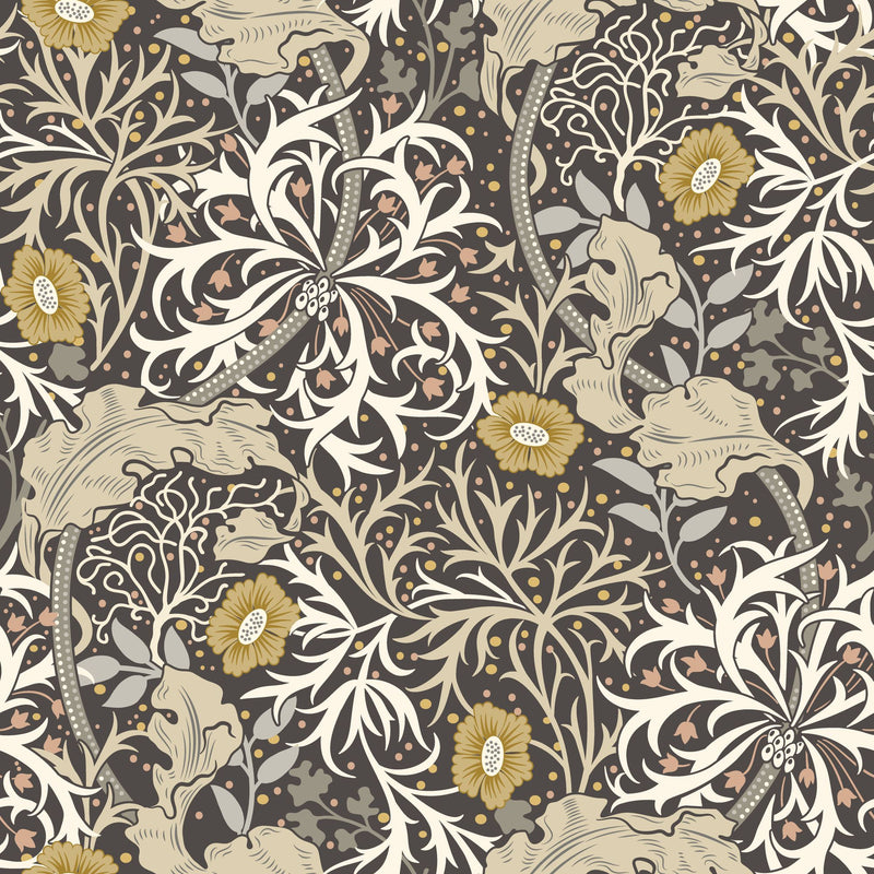 HWA1106W Seaweed Garden Slate Wallpaper by Hoopla Walls