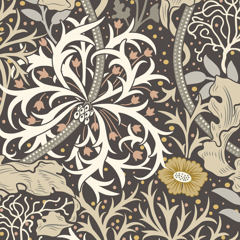 HWA1106W Seaweed Garden Slate Wallpaper by Hoopla Walls