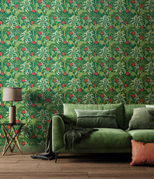 HWA1108W Seaweed Garden Emerald Wallpaper by Hoopla Walls