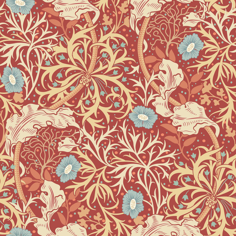 HWA1109W Seaweed Garden Spice Wallpaper by Hoopla Walls