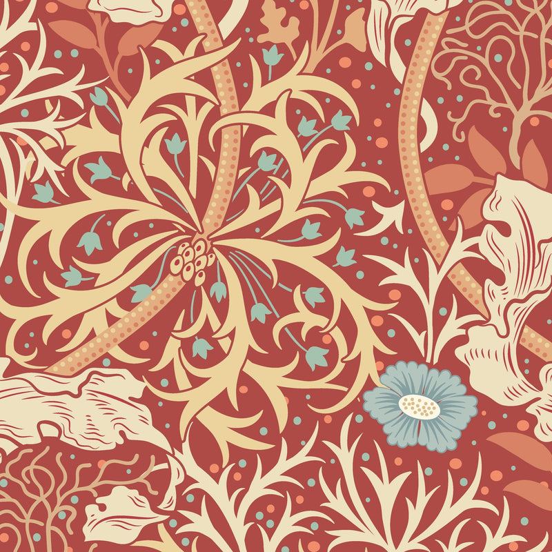 HWA1109W Seaweed Garden Spice Wallpaper by Hoopla Walls