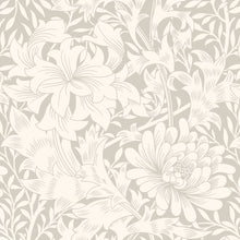 HWA1113W Chrysanthemum Dove Wallpaper by Hoopla Walls