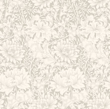 HWA1113W Chrysanthemum Dove Wallpaper by Hoopla Walls