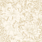 HWA1114W Chrysanthemum Flax Wallpaper by Hoopla Walls