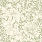 HWA1115W Chrysanthemum Sage Green Wallpaper by Hoopla Walls