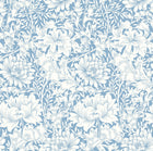 HWA1116W Chrysanthemum Wedgewood Blue Wallpaper by Hoopla Walls