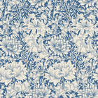 HWA1117W Chrysanthemum Indigo Blue Wallpaper by Hoopla Walls