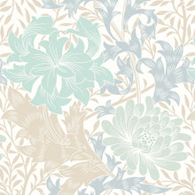 HWA1119W Chrysanthemum Duck Egg Blue Wallpaper by Hoopla Walls