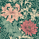 Chrysanthemum Green & Pink Eden Wallpaper by Hoopla Walls