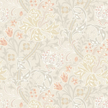 HWA1126W Lily Ogee Natural Stone Wallpaper by Hoopla Walls