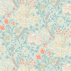 HWA1127W Lily Ogee Duck Egg Blue Wallpaper by Hoopla Walls