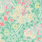 HWA1128W Lily Ogee Mint Green Wallpaper by Hoopla Walls