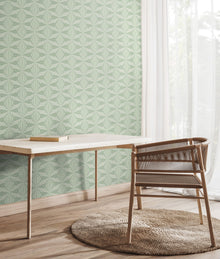 HWA1051W Sunray Diamond Mint Green Wallpaper by Hoopla Walls