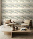 HWA1058W Horizontal Stripe Grey Wallpaper by Hoopla Walls