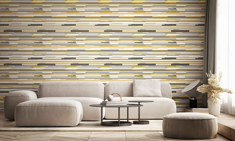 HWA1059W Horizontal Stripe Olive Green Wallpaper by Hoopla Walls