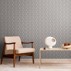HWA1067W Retro Arch Black Wallpaper by Hoopla Walls