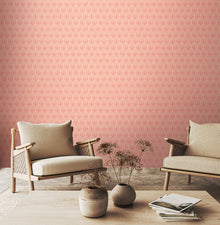 HWA1072W Retro Arch Blush Pink Wallpaper by Hoopla Walls