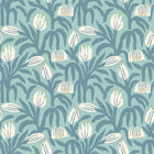HWA1148W Chunky Flower Denim Wallpaper by Hoopla Walls