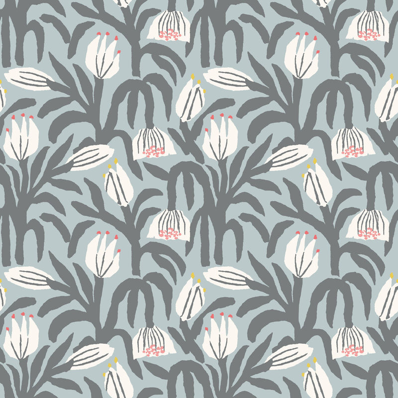 HWA1149W Chunky Flower Summer Shower Wallpaper by Hoopla Walls