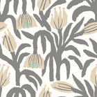 HWA1150W Chunky Flower Black & White Wallpaper by Hoopla Walls