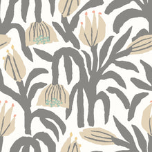 HWA1150W Chunky Flower Black & White Wallpaper by Hoopla Walls