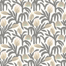 HWA1150W Chunky Flower Black & White Wallpaper by Hoopla Walls