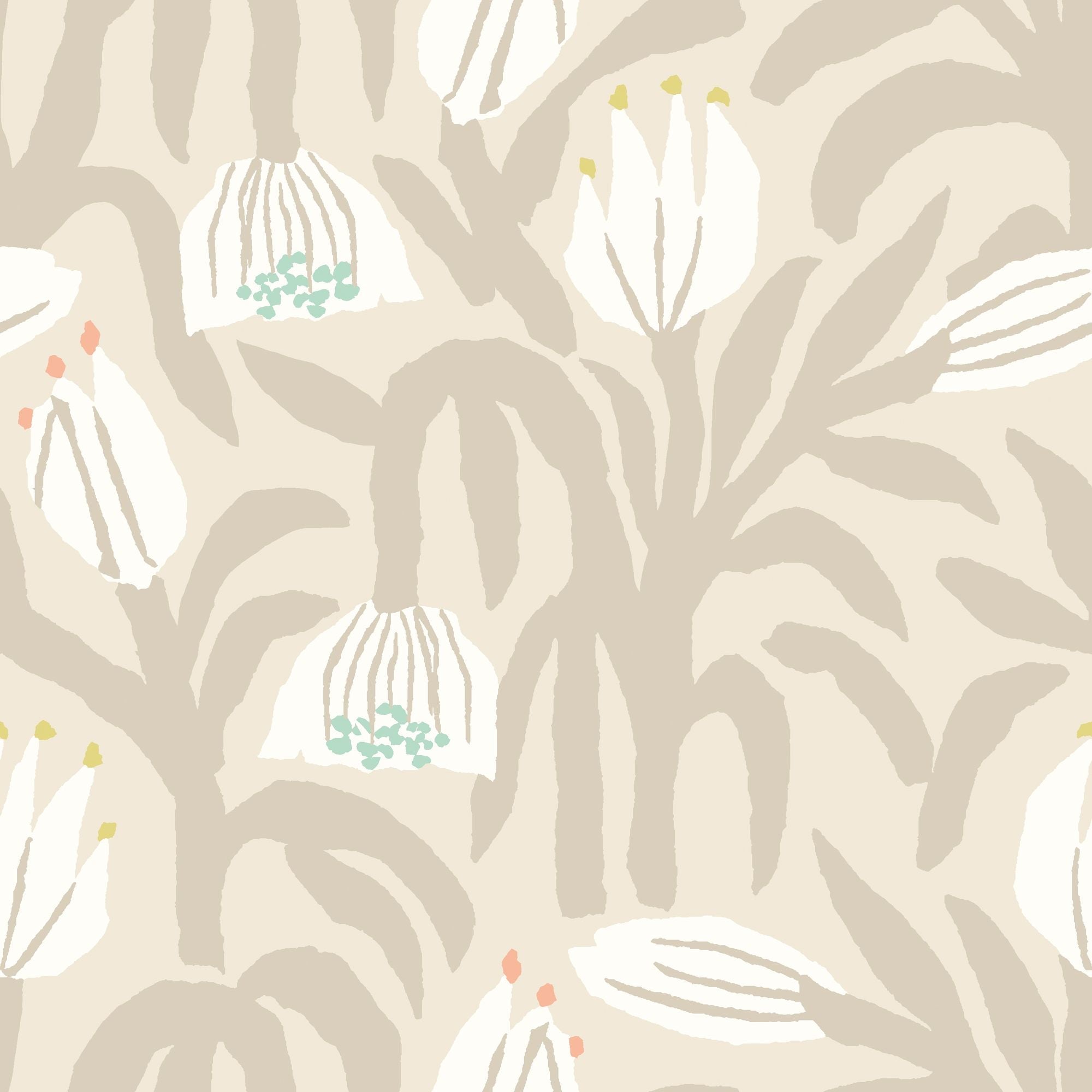 HWA1151W Chunky Flower Hazelwood Wallpaper by Hoopla Walls
