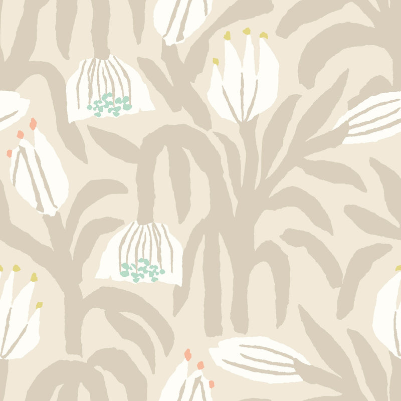 HWA1151W Chunky Flower Hazelwood Wallpaper by Hoopla Walls
