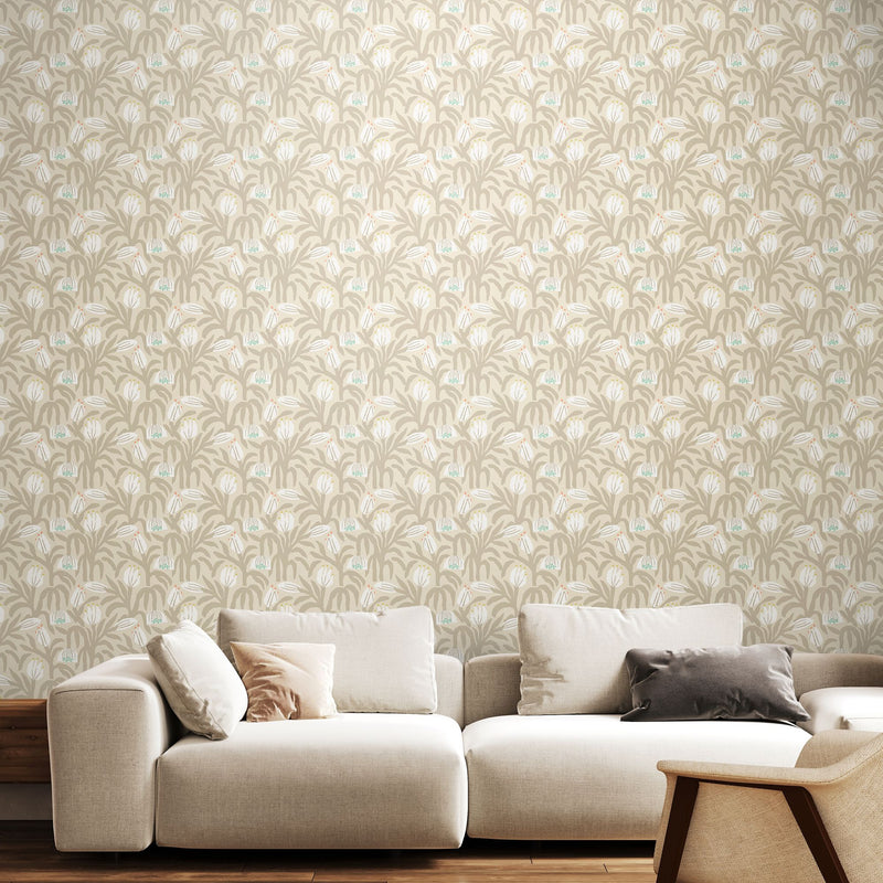 HWA1151W Chunky Flower Hazelwood Wallpaper by Hoopla Walls
