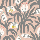 HWA1152W Chunky Flower Powder Puff Wallpaper by Hoopla Walls