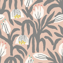 HWA1152W Chunky Flower Powder Puff Wallpaper by Hoopla Walls