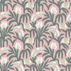HWA1152W Chunky Flower Powder Puff Wallpaper by Hoopla Walls