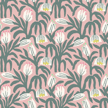 HWA1152W Chunky Flower Powder Puff Wallpaper by Hoopla Walls