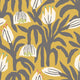Chunky Flower Mustard Geo Wallpaper by Hoopla Walls