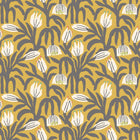 HWA1154W Chunky Flower Mustard Wallpaper by Hoopla Walls