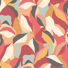 HWA1157W Leafy Patchwork Spice Mix Wallpaper by Hoopla Walls