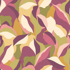 HWA1158W Leafy Patchwork Plum & Olive Wallpaper by Hoopla Walls