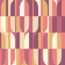HWA1162W Building Blocks Plum & Gold Wallpaper by Hoopla Walls