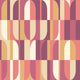 Building Blocks Plum & Gold Geo Wallpaper by Hoopla Walls