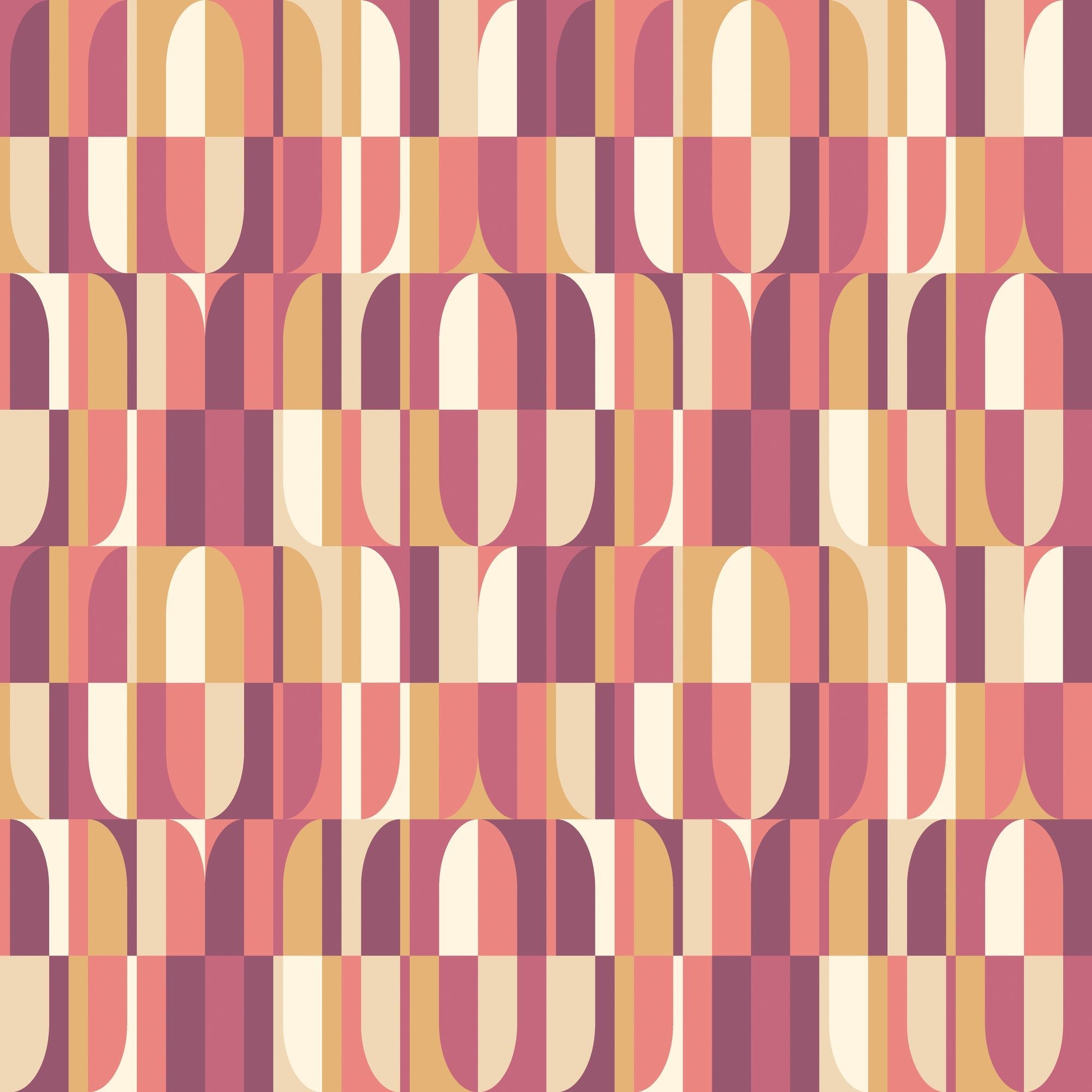 HWA1162W Building Blocks Plum & Gold Wallpaper by Hoopla Walls