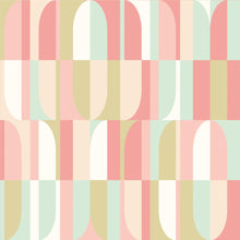 HWA1163W Building Blocks Coral Mix Wallpaper by Hoopla Walls