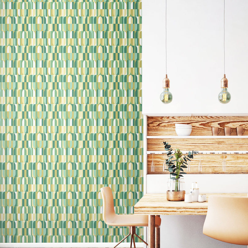 HWA1166W Building Blocks Forest Mix Wallpaper by Hoopla Walls