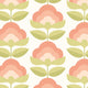 Retro Flower Apricot Mix Geo Wallpaper by Hoopla Walls
